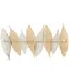 Rosemary Lane Gold Metal Leaf Metallic Wall Decor With Silver Accents, 2" X 32" X 13" In Gold