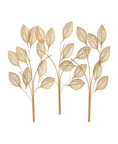 Rosemary Lane Gold Metal Leaf Wall Decor 36" X 1" X 29"