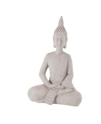 Rosemary Lane Grey Magnesium Oxide Buddha Garden Sculpture, 28 X 19 X 13 In Gray