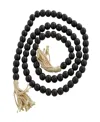 Rosemary Lane Handmade Beaded Garland With Tassel In Black