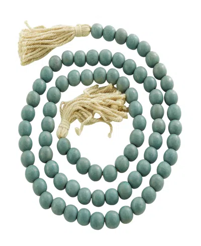Rosemary Lane Handmade Beaded Garland With Tassel In Blue
