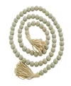 Rosemary Lane Handmade Beaded Garland With Tassel In Gray