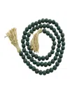 Rosemary Lane Handmade Beaded Garland With Tassel In Green