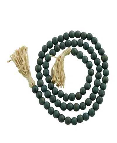 Rosemary Lane Handmade Beaded Garland With Tassel In Green