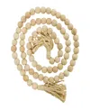 Rosemary Lane Handmade Beaded Garland With Tassel In Light Brown