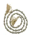 Rosemary Lane Handmade Beaded Geometric Garland With Tassel In Gray