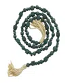 Rosemary Lane Handmade Beaded Geometric Garland With Tassel In Green
