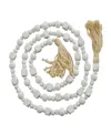 Rosemary Lane Handmade Beaded Geometric Garland With Tassel In White