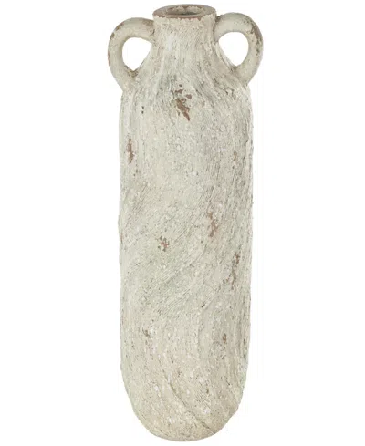 Rosemary Lane Magnesium Oxide 22" Contemporary Vase In White