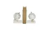 Rosemary Lane Marble Contemporary Bookends, Set Of 2 In White