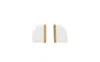 Rosemary Lane Marble Modern Bookends, Set Of 2 In White