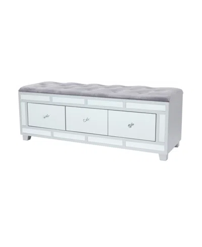 Rosemary Lane Medium-density Fibreboard Glam Bench In Gray