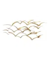 Rosemary Lane Metal Coastal Birds Wall Decor In Gold-tone