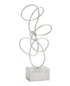 Rosemary Lane Metal Contemporary Abstract Sculpture, 22" X 10" In Silver-tone