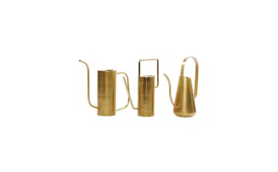 Rosemary Lane Metal Glam Planters, Set Of 3 In Gold-tone