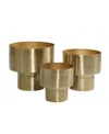 Rosemary Lane Metal Planter, Set Of 3 In Gold-tone