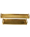 Rosemary Lane Modern Brass Tray, Set Of 2
