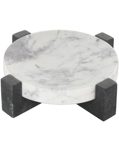 Rosemary Lane Modern Tray, 2.55" In White