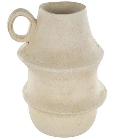 Rosemary Lane Paper Mache 14.35" Modern Vase In White