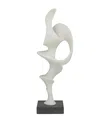 Rosemary Lane Polystone Abstract Decorative Sculpture With Base, 9" X 6"