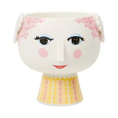 Rosendahl Bjorn Wiinblad Eva Flowerpot On Base In Rose