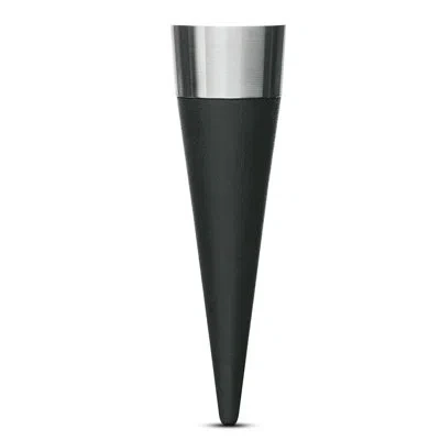 Rosendahl Grand Cru Barware Wine Stopper, Black/steel, H: 3.5" In Black;steel