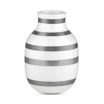 Rosendahl Kahler Omaggio Vase, Blue In Silver