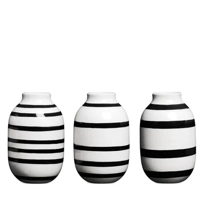 Rosendahl Kahler Omaggio Vase Miniatures, Set Of 3 In Black