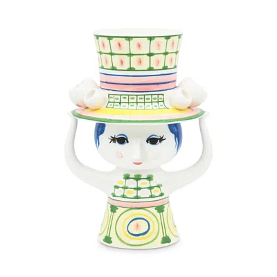 Rosendahl Lady With Hat 9.6 Vase, Green In Multi