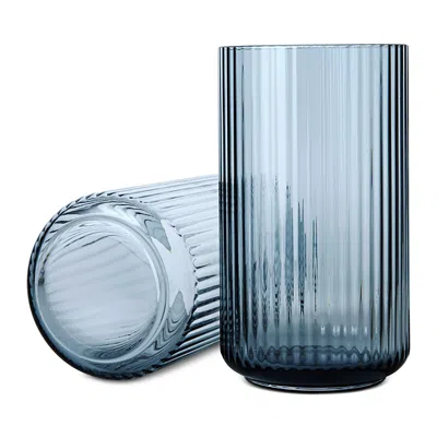 Rosendahl Lyngby Vase, Mouth Blown Glass In Blue