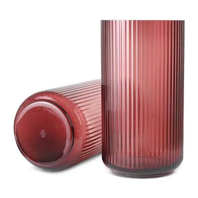 Rosendahl Lyngby Vase, Mouth Blown Glass In Red
