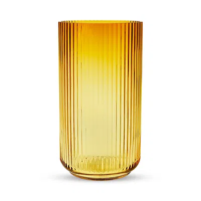 Rosendahl Lyngby Vase, Mouth Blown Glass In Yellow