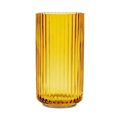 Rosendahl Lyngby Vase, Mouth Blown Glass In Yellow