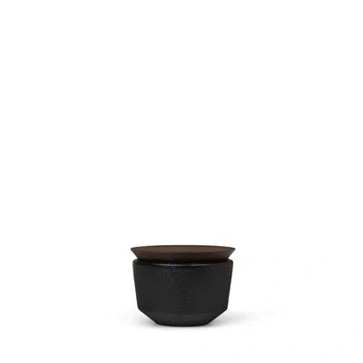 Rosendahl Rå Salt Cellar W Lid, Black, H: 2.8"