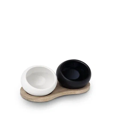 Rosendahl Salt And Pepper Cellar Set, Black/white, H: 2.6" In Black;white