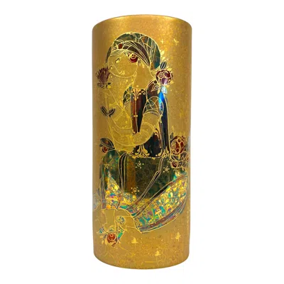 Pre-owned Rosenthal 100-years Anniversary Porcelain Vase By Danish Bjørn Wiinbladh For  In Gold