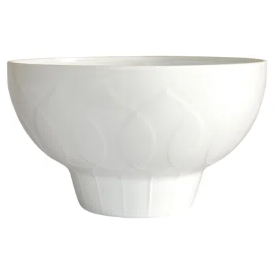 Pre-owned Rosenthal 1970 Bjorn Wiinblad  Lotus White Porcelain Serving Bowl Made In Germany