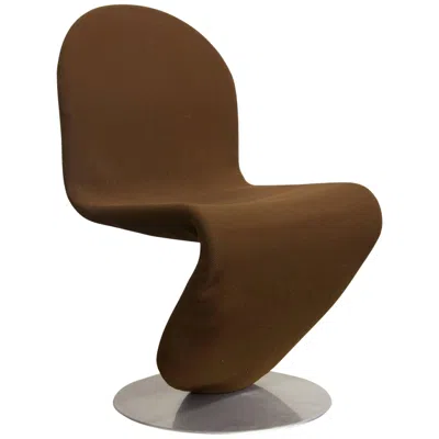 Pre-owned Rosenthal 1973 Verner Panton, 1-2-3 Series Dining Chair In Brown Fabric