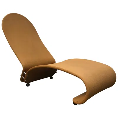 Pre-owned Rosenthal 1973, Verner Panton For , 1-2-3 Serie, Rare Chaise Longue, Ochre Fabric In Brown