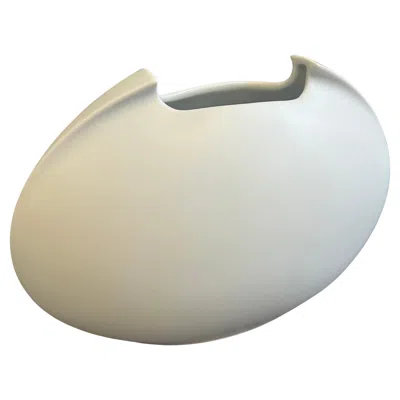 Pre-owned Rosenthal 1990s Minimalist White Porcelain Tasca Vase By Lino Sabattini For