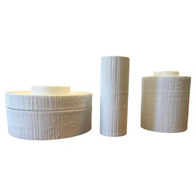 Pre-owned Rosenthal 2 Boxes And A Vase By Tapio Wirkkala For  Studio Line In Gray