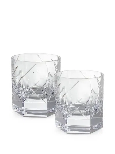Rosenthal 2026 Vyras Geometric-cut Crystal Whisky Glasses In White