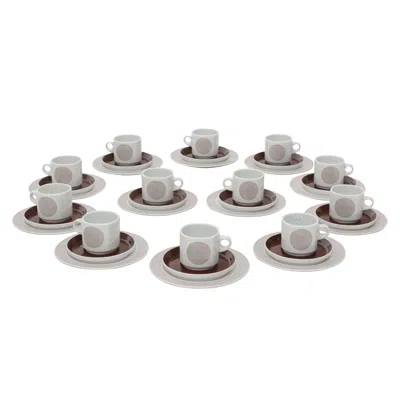 Pre-owned Rosenthal 36 Pieces Porcelain  Tea Coffee Set For 12 In Gray