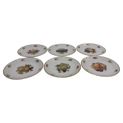 Pre-owned Rosenthal 6 Pieces Of Porcelain Plates, Rozenthal, Czechoslovakia In Gray