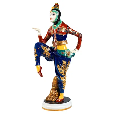 Pre-owned Rosenthal Art Deco Porcelain Figure, Korean Dance, By C. Holzer-defanti,  Germany In Beige