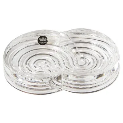 Pre-owned Rosenthal Art Deco Revival Translucent Channeled Curvilinear Ashtray/bowl Signed  In Gray