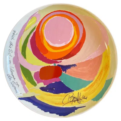 Pre-owned Rosenthal Artist Plate No. 7 By Bjørn Wiinblad For , Mid-century, 1970s Germany In Sand