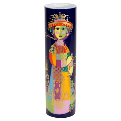 Pre-owned Rosenthal Bjorn Wiinblad For  Porcelain Vase, 1001 Nights Series In Brown