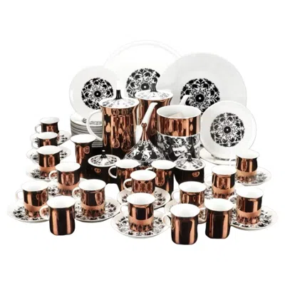 Pre-owned Rosenthal Bjorn Wiinblad For  Studio Linie “copper Luster” Coffee Service In Sand