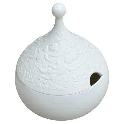 Pre-owned Rosenthal Bjorn Wiinblad White Porcelain Lidded Bowl, , Germany, 20th Century